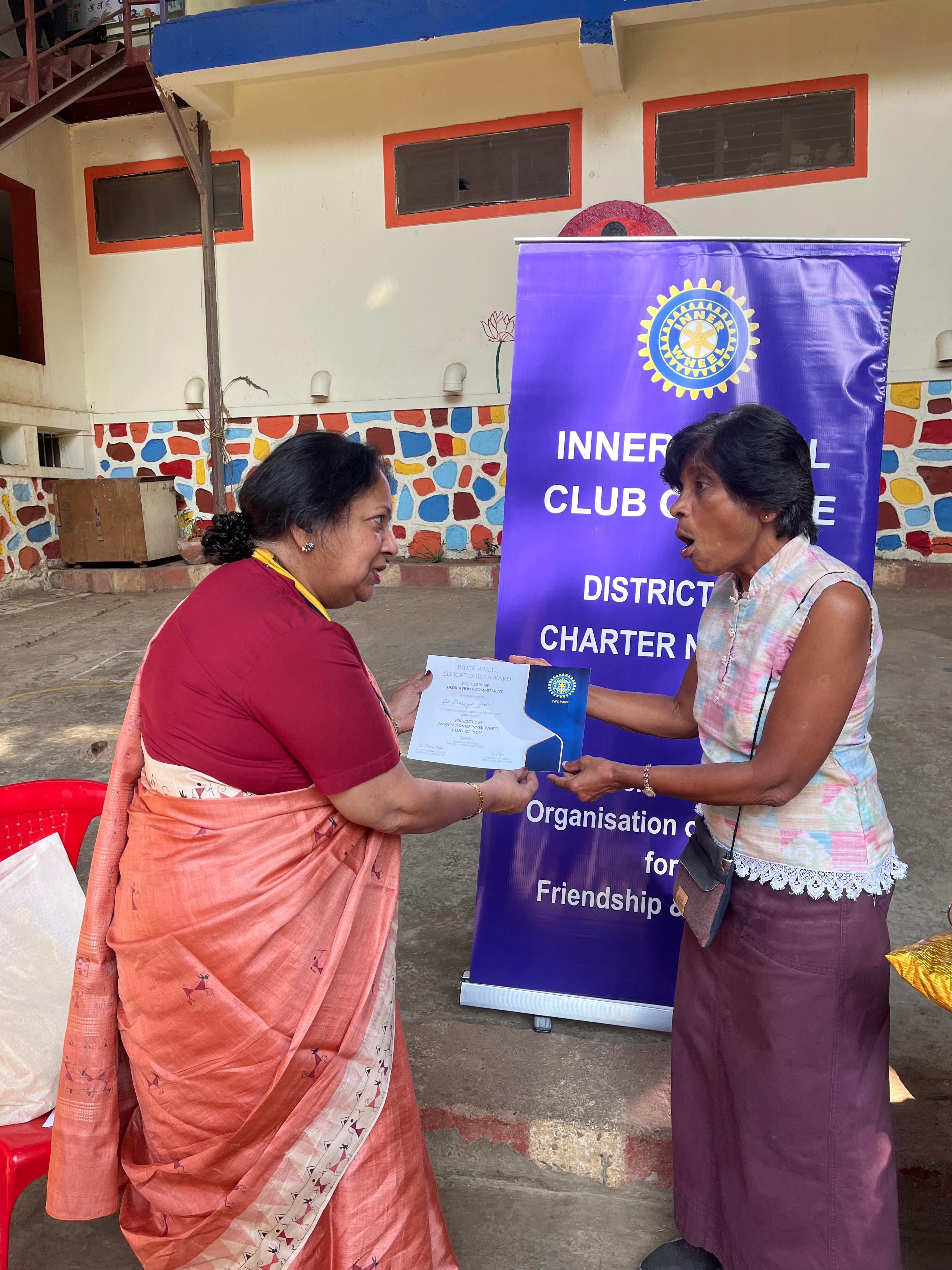 Inner Wheel Educationist Best Leadership Award 